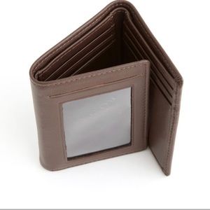 ROYCE BROWN MEN’S TRIFOLD WALLET